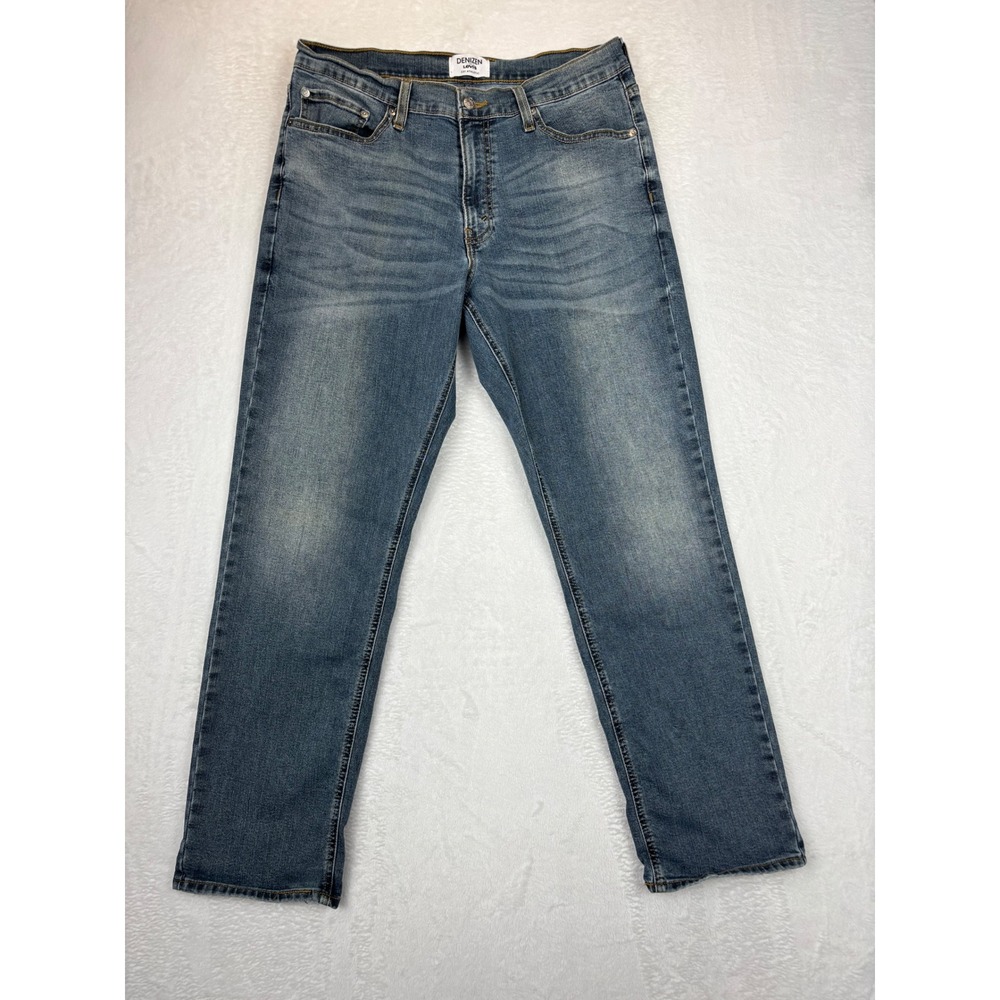 Denizen from Levis 231 Men's 34x32 Grungy Loose Fit Skater Denim Light Wash jean